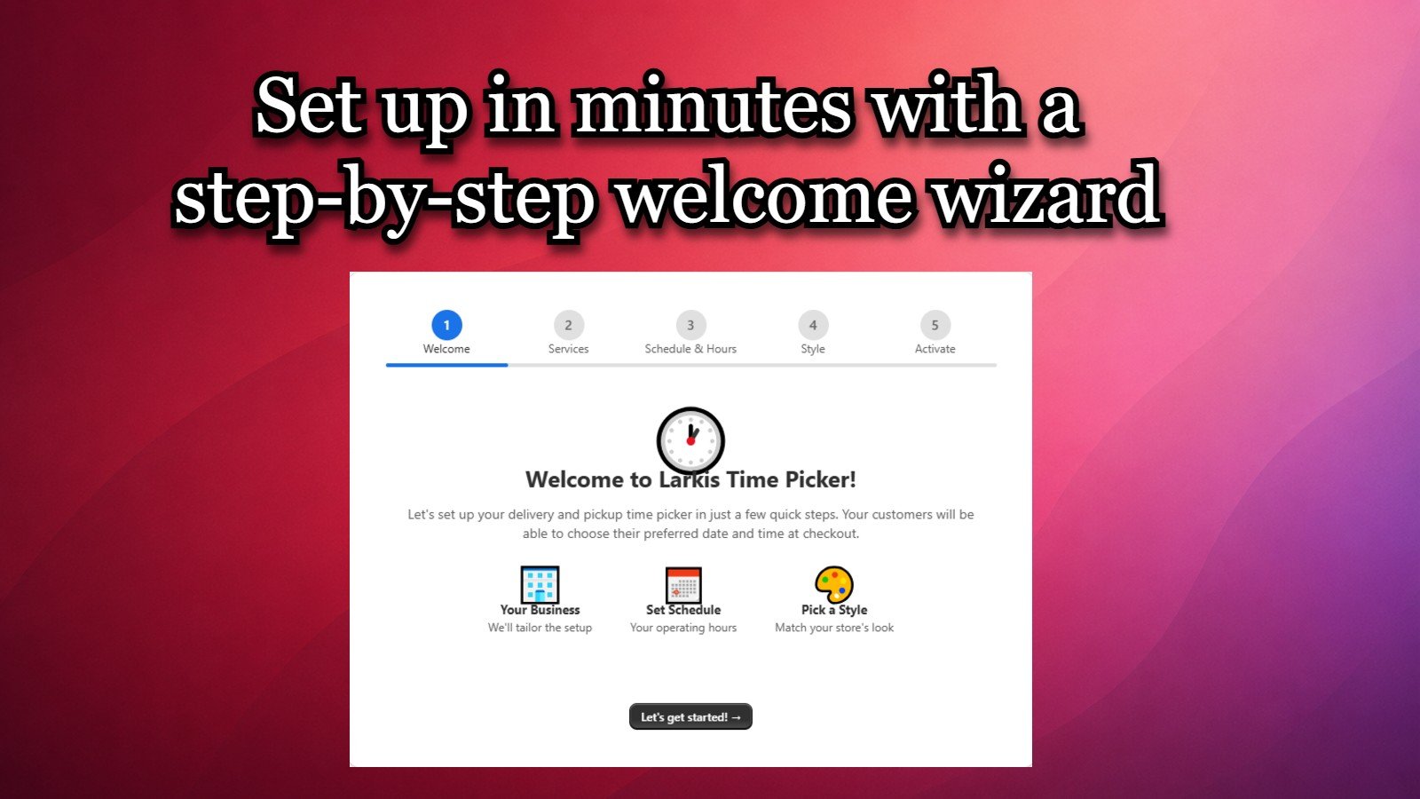 Shopify delivery date and time picker configuration in Larkis